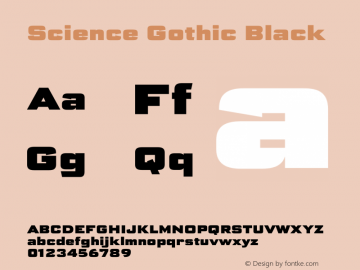 ScienceGothic-Black Version 1.002图片样张