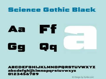 ScienceGothic-Black Version 1.002图片样张