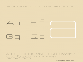 ScienceGothic-ThinUltExp Version 1.002图片样张