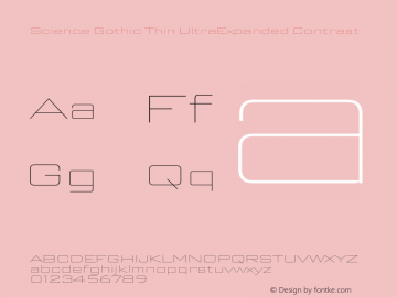 ScienceGothic-ThUExContrast Version 1.002图片样张