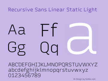 Recursive Sn Lnr St Lt Version 1.068;hotconv 1.0.115;makeotfexe 2.5.65600图片样张