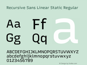 Recursive Sn Lnr St Version 1.068;hotconv 1.0.115;makeotfexe 2.5.65600图片样张