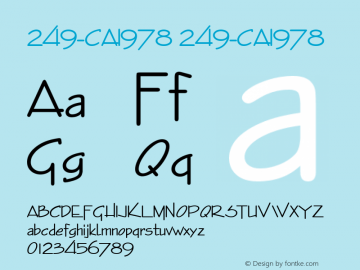 249-CAI978 249-CAI978 Version 3.0 Font Sample