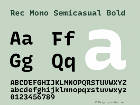 Rec Mono Semicasual Bold Version 1.069图片样张