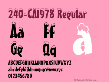 240-CAI978 Regular Version 1.00 September 27, 1993, initial release Font Sample