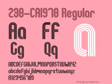 238-CAI978 Regular Version 1.00 February 10, 1999, initial release Font Sample