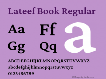 Lateef Book Version 1.210 dev-6927ffM Font Sample