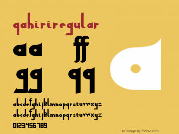 Qahiri Regular Version 1.01 Font Sample