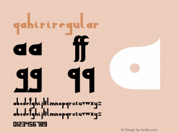 Qahiri Regular Version 1.01 Font Sample