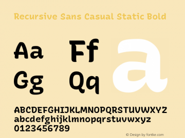 Recursive Sn Csl St Bold Version 1.070;hotconv 1.0.112;makeotfexe 2.5.65598; ttfautohint (v1.8.3)图片样张