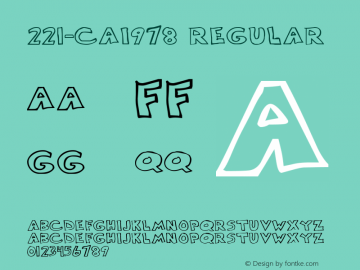 221-CAI978 Regular Version 1.00 February 1, 1932, initial release Font Sample