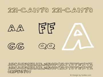 221-CAI978 221-CAI978 Version 3.0 Font Sample