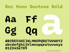 Rec Mono Duotone Bold Version 1.070图片样张