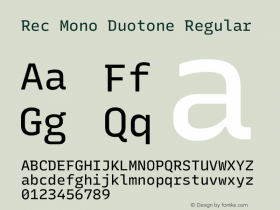 Rec Mono Duotone Version 1.070图片样张