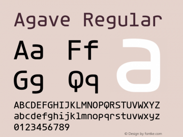 Agave Regular Version 36 ; ttfautohint (v1.8.3) Font Sample