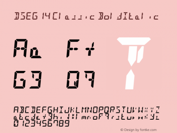 DSEG14 Classic-Bold Italic Version 0.46图片样张