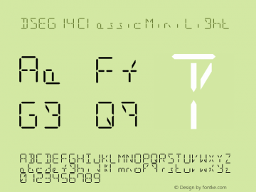 DSEG14 Classic Mini-Light Version 0.46图片样张