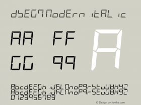 DSEG7 Modern-Italic Version 0.46图片样张