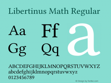 Libertinus Math Regular Version 7.030;RELEASE Font Sample