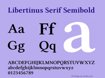 Libertinus Serif Semibold Version 7.030;RELEASE图片样张