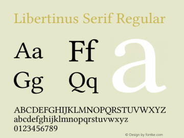 Libertinus Serif Regular Version 7.031;RELEASE图片样张