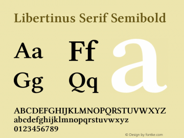 Libertinus Serif Semibold Version 7.031;RELEASE图片样张