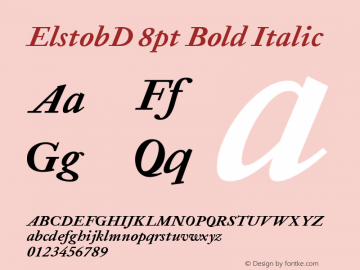 ElstobD 8pt Bold Italic Version 1.014; ttfautohint (v1.8.3)图片样张