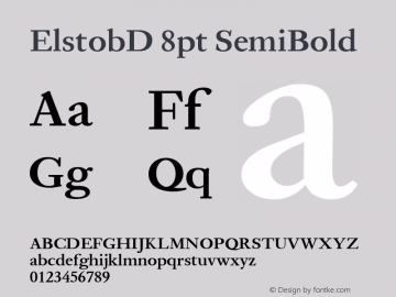 ElstobD 8pt SemiBold Version 1.014; ttfautohint (v1.8.3)图片样张