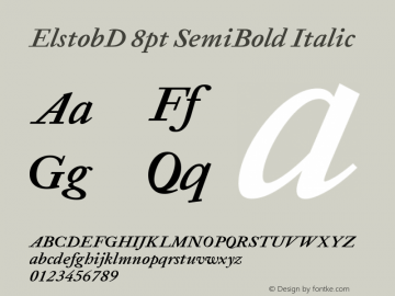 ElstobD 8pt SemiBold Italic Version 1.014; ttfautohint (v1.8.3)图片样张