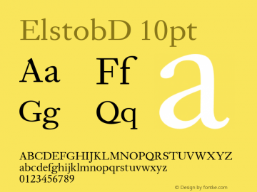 ElstobD 10pt Version 1.014; ttfautohint (v1.8.3)图片样张