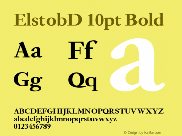 ElstobD 10pt Bold Version 1.014; ttfautohint (v1.8.3)图片样张