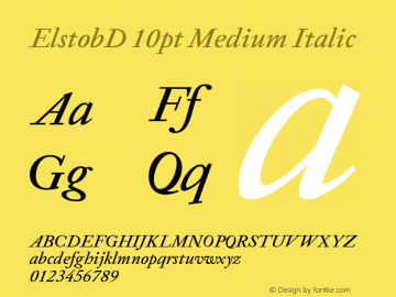 ElstobD 10pt Medium Italic Version 1.014; ttfautohint (v1.8.3)图片样张