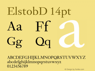 ElstobD 14pt Version 1.014; ttfautohint (v1.8.3) Font Sample