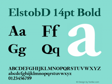ElstobD 14pt Bold Version 1.014; ttfautohint (v1.8.3)图片样张