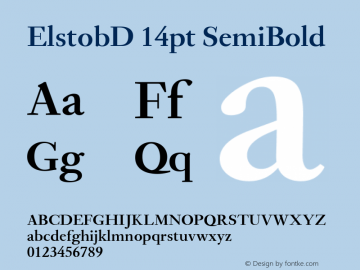 ElstobD 14pt SemiBold Version 1.014; ttfautohint (v1.8.3)图片样张
