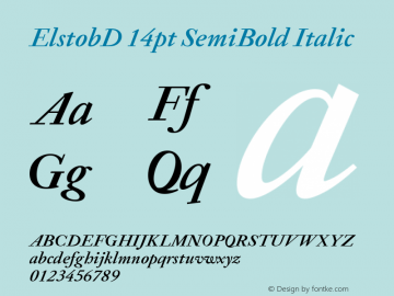 ElstobD 14pt SemiBold Italic Version 1.014; ttfautohint (v1.8.3)图片样张