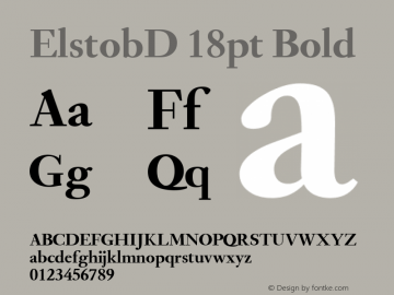 ElstobD 18pt Bold Version 1.014; ttfautohint (v1.8.3)图片样张