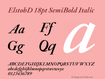 ElstobD 18pt SemiBold Italic Version 1.014; ttfautohint (v1.8.3)图片样张