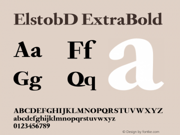 ElstobD ExtraBold Version 1.014; ttfautohint (v1.8.3) Font Sample