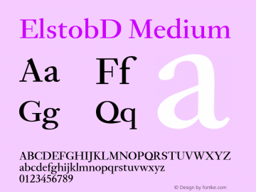 ElstobD Medium Version 1.014; ttfautohint (v1.8.3)图片样张