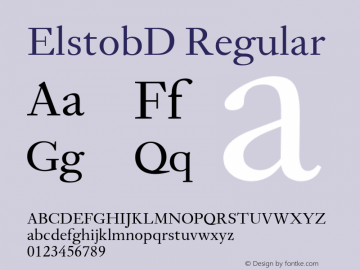 ElstobD Regular Version 1.014; ttfautohint (v1.8.3) Font Sample