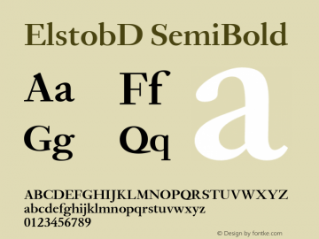 ElstobD SemiBold Version 1.014; ttfautohint (v1.8.3)图片样张