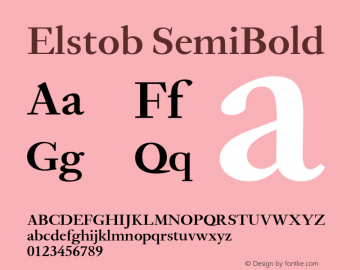 Elstob SemiBold Version 1.014; ttfautohint (v1.8.3)图片样张