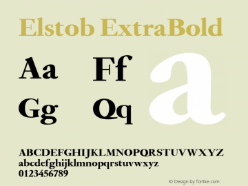 Elstob ExtraBold Version 1.014 Font Sample