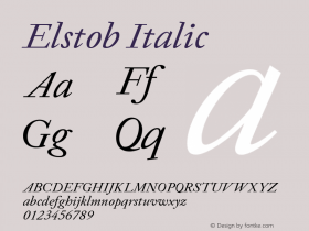 Elstob Italic Version 1.014图片样张