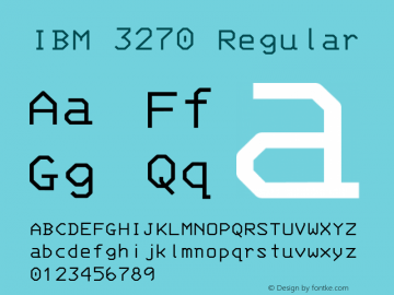 IBM 3270 Version 2.1.1 Font Sample