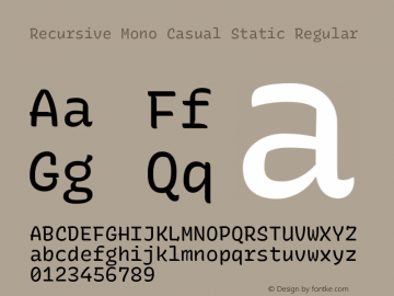 Recursive Mn Csl St Version 1.071;hotconv 1.0.112;makeotfexe 2.5.65598 Font Sample