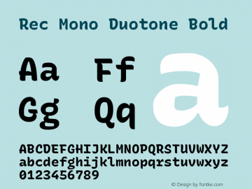 Rec Mono Duotone Bold Version 1.071图片样张