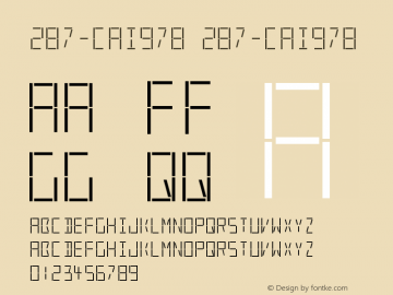 287-CAI978 287-CAI978 Version 3.0 Font Sample