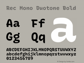 Rec Mono Duotone Bold Version 1.072图片样张
